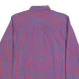 CHAPS Mens Red & Blue Check Shirt M Button-Down Collar Long Sleeve Casual