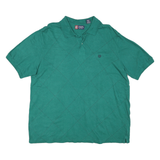 CHAPS Mens Green Plain XL Cotton Polo Shirt Short Sleeve Classic Fit