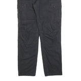DICKIES Mens Black Relaxed Cargo Trousers W31 L31 Cotton Blend Zip Utility