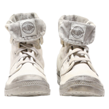 PALLADIUM Ankle Boots Beige Canvas Womens UK 7