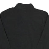 STARTER Mens Black Polyester Blend Zip Jacket L Fleece Plain Casual Outerwear