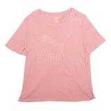 PUMA Womens Pink Graphic T-Shirt XL Short Sleeve Round Neck Casual Wear