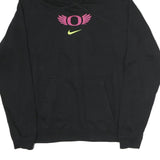 NIKE Womens Black Oregon Cotton Hoodie M Sportswear Casual Pullover