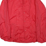 Mens Red Plain Jacket M Polyester Blend Button Closure Classic Fit Casual