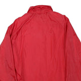 Mens Red Plain Jacket M Polyester Blend Button Closure Classic Fit Casual