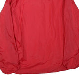 Mens Red Plain Jacket M Polyester Blend Button Closure Classic Fit Casual