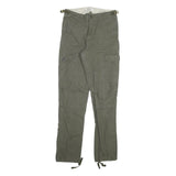 CARHARTT Mens Cotton Blend Green Relaxed Cargo Trousers W26 L32 Workwear