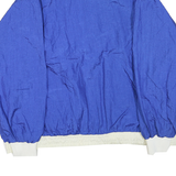 Mens Blue White Casual Zip Polyester Blend Bomber Jacket 2XL Lightweight