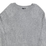 ELLEN AMBER Womens Grey Plain Jumper Crew Neck Basic Knit M Casual Knitwear