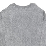 ELLEN AMBER Womens Grey Plain Jumper Crew Neck Basic Knit M Casual Knitwear