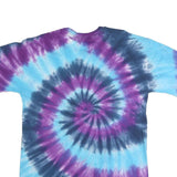 SEAMAN Mens Blue & Purple Tie Dye Graphic T-Shirt 2XL Short Sleeve Crew Neck