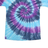SEAMAN Mens Blue & Purple Tie Dye Graphic T-Shirt 2XL Short Sleeve Crew Neck