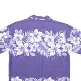 KALENA FASHIONS Mens Purple & White Hawaiian Shirt L Summer Floral Print