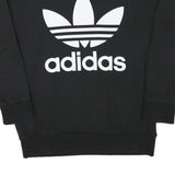 ADIDAS Mens Black Crew Neck XS Cotton Blend Casual Sweatshirt Pullover