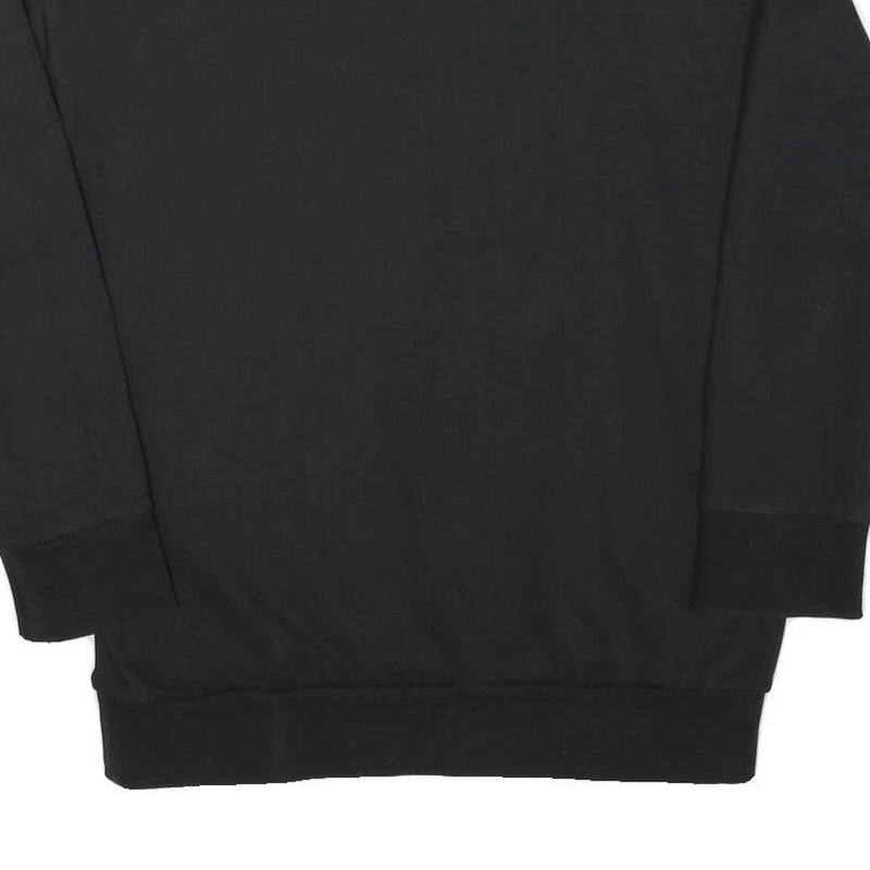 ADIDAS Mens Black Crew Neck XS Cotton Blend Casual Sweatshirt Pullover