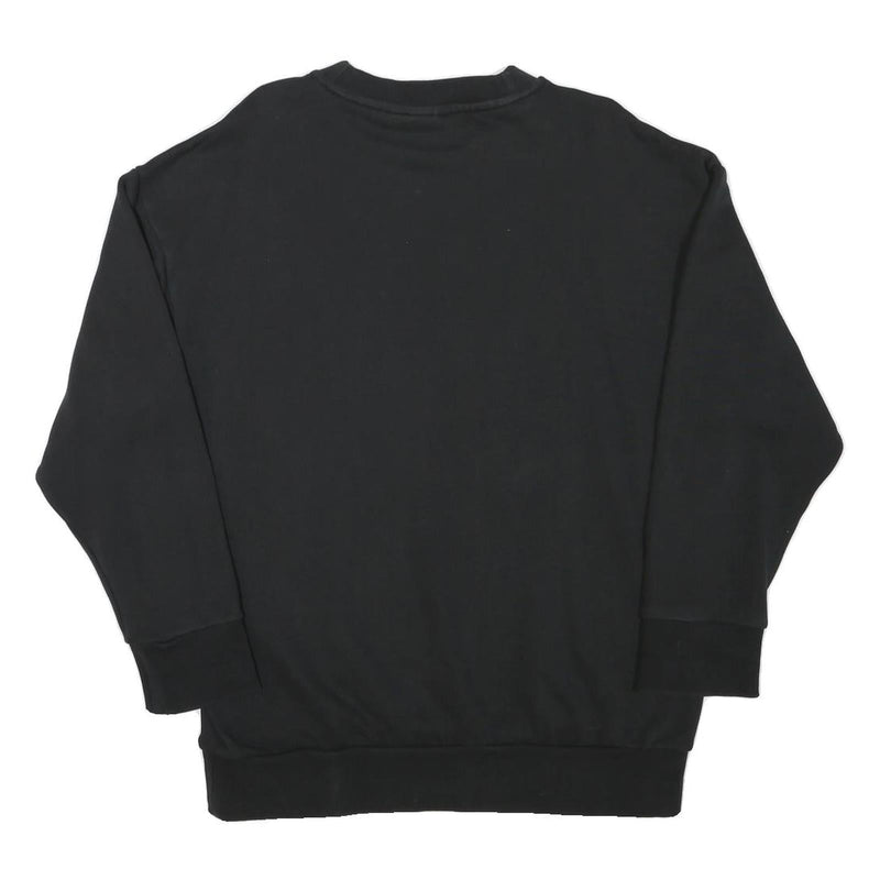 ADIDAS Mens Black Crew Neck XS Cotton Blend Casual Sweatshirt Pullover