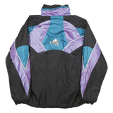 CHOKO Womens Black & Purple Nylon Jacket M Zip Plain Casual Outdoor