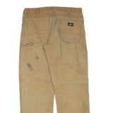 DICKIES Mens Regular Fit Cotton Blend Beige Workwear Trousers W34 L32 Durable