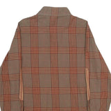 BOSS HUGO BOSS Mens Brown & Orange Check Shirt M Long Sleeve Cotton Casual