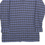 MIGROS Mens Blue & Black Check Shirt M Cotton Long Sleeve Casual Button