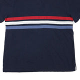 TOMMY HILFIGER Mens Blue Red White Striped Cotton Blend Polo Shirt XL
