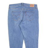 LEVI'S 311 Womens Slim Blue Denim Light W34 L25 Skinny Jeans Frayed Hem