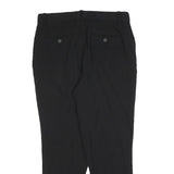 POLO RALPH LAUREN Womens Black Regular Leg Trousers W32 L27 Smart Casual Zip