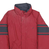 NAUTICA Mens Red & Navy Zip-Up Reversible Polyester Blend Jacket XL Plain