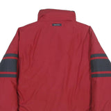 NAUTICA Mens Red & Navy Zip-Up Reversible Polyester Blend Jacket XL Plain