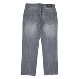 ARMANI JEANS Mens Regular Fit Blue Denim Jeans W35 L29 Classic Cotton Zip