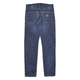 CARHARTT Mens Blue Regular Straight Denim Cotton Medium W32 L34 Workwear Durable