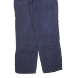 CARHARTT Mens Cotton Blend Navy Regular Fit Straight Leg Trousers W34 L34