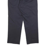 DICKIES Mens Cotton Blend Navy Regular Straight Trousers W35 L29 Workwear Zip