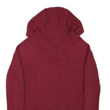 NIKE Mens Maroon Full Zip Hoodie S Cotton Blend Casual Sportswear