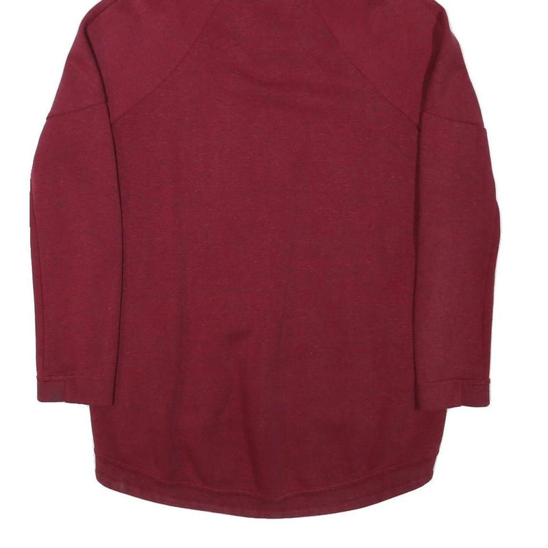 NIKE Mens Maroon Full Zip Hoodie S Cotton Blend Casual Sportswear