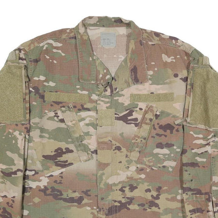 INSECT REPELLENT APPAREL Mens Green Camouflage Cotton Blend Button Jacket L