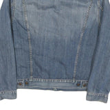 LEVI'S Mens Blue Denim Jacket L Cotton Blend Classic Button Closure Casual