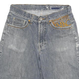 ENYCE Mens Shorts Blue Casual Cotton Blend L W30 Embroidered Logo Pockets