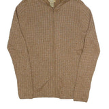 PECK & PECK WEEKEND Womens Beige Zip Up Hoodie M Knitwear Casual