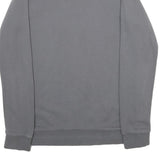 ADIDAS Mens Grey Cotton Crew Neck Sweatshirt S Minimal Logo Casual Sport