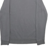 ADIDAS Mens Grey Cotton Crew Neck Sweatshirt S Minimal Logo Casual Sport