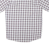 WRANGLER Mens White & Red Check Shirt M Cotton Short Sleeve Casual Summer