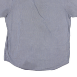 TOMMY HILFIGER Mens Blue Shirt L Cotton Blend Button-Down Collar Short Sleeve