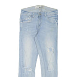 DENIM CO Womens Jeans Blue Regular Skinny Denim Light W28 L25 Faded Distressed