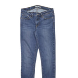 LEVI'S Womens Slim Blue Denim Medium Wash Jeans W27 L31 Cotton Blend Zip