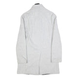 ZARA Mens Grey Button Jacket S Polyester Blend Plain Elegant Lightweight