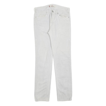LEVI'S 519 Mens Slim White Jeans Denim Medium W30 L32 Classic Cotton Blend