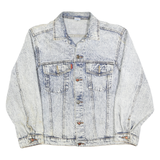 RUFFINI Womens Blue Denim Jacket L Cotton Button Classic Casual Outerwear