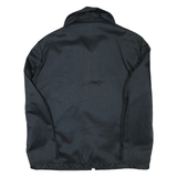 Mens Black Polyester Blend Plain Zip Jacket XL Casual Lightweight Workwear