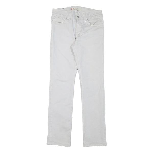 LEVI'S 511 Mens Jeans White Slim Skinny Denim W30 L31 Zip Cotton Blend